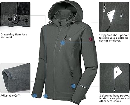 Amazon.com: Little Donkey Andy Women's Softshell Jacket Ski Jacket